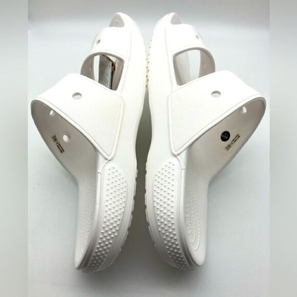 NWT Crocs Classic Unisex White Sandals Size 13/310 - Picture 6 of 9